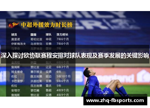 深入探讨欧协联赛程安排对球队表现及赛季发展的关键影响