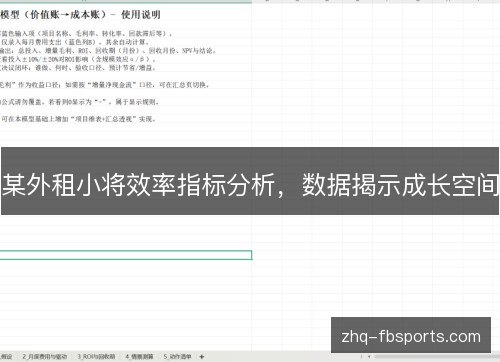 某外租小将效率指标分析，数据揭示成长空间